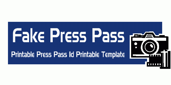 KZZ Download Fake Press Pass Credentials Print Template Fake Fakedrnotes